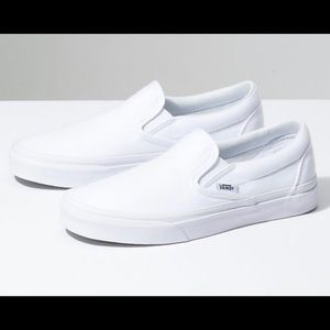 white slip on vans